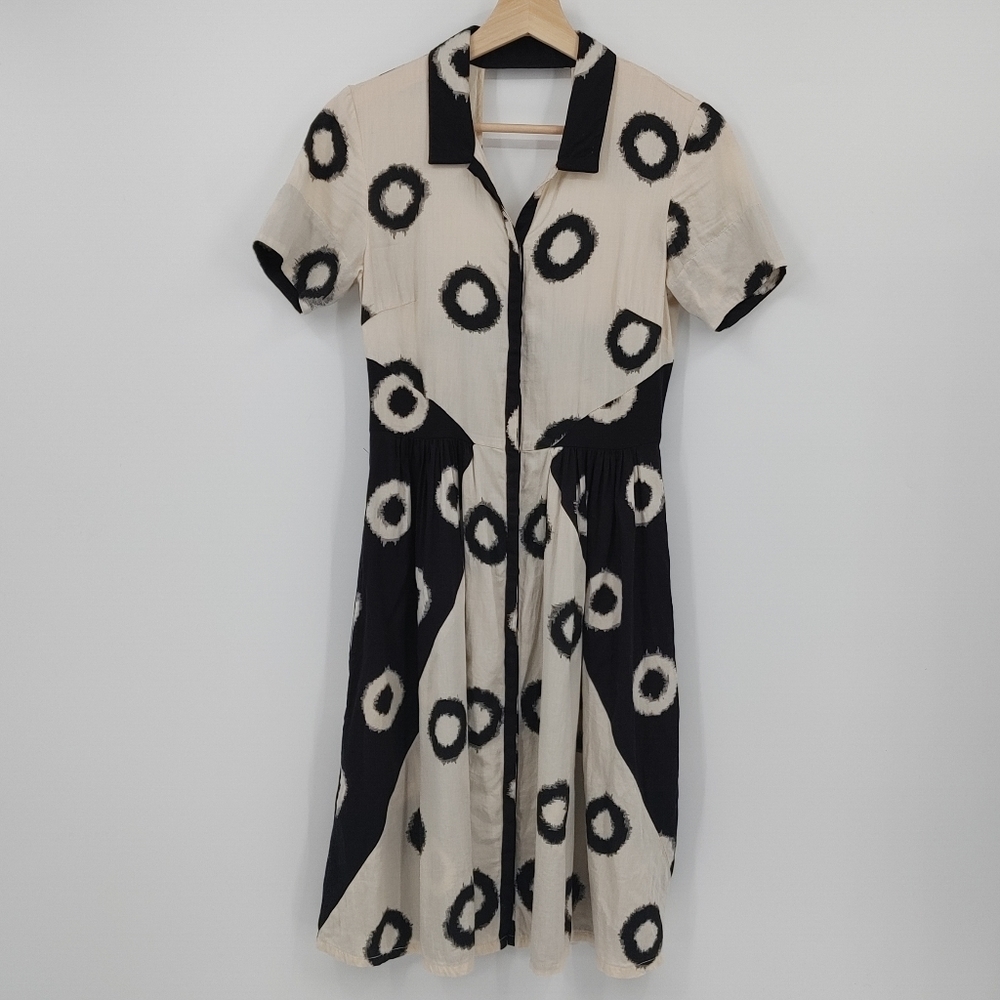 Lil Two Tone Color Block Print Dress